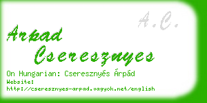 arpad cseresznyes business card
